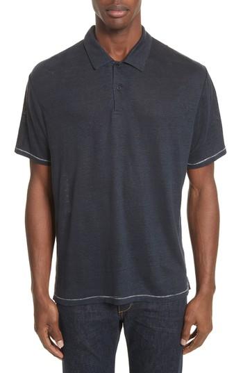 Men's Rag & Bone Owen Polo, Size - Blue