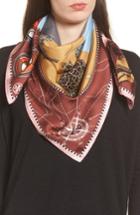 Women's Tory Burch Safari Silk Scarf, Size - Beige