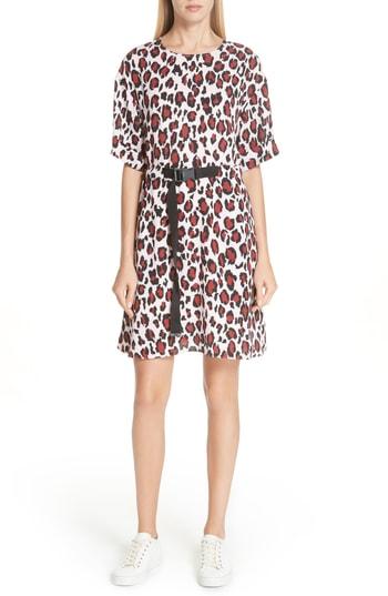 Women's Kenzo Animal Print Belted Dress Us / 34 Fr - Pink