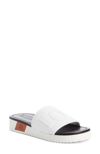 Women's Loewe Logo Slide Sandal .5us / 35eu - White
