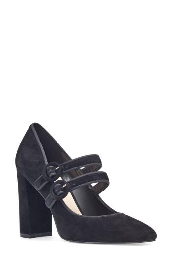 Women's Nine West Dabney Double Strap Mary Jane Pump M - Black