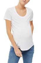 Women's Topshop Scooped Neck Maternity Tee Us (fits Like 0-2) - White