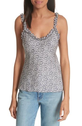 Women's Rebecca Taylor Floral Silk Camisole - Blue