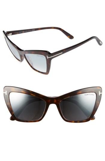Women's Tom Ford Valesca 55mm Cat Eye Sunglasses -
