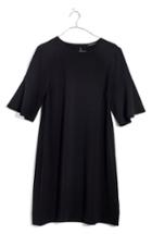 Women's Madewell Flutter Sleeve Minidress - Black
