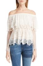 Women's Alexander Mcqueen Fisherman Lace Off The Shoulder Top