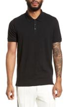 Men's Vince Fit Slub Polo, Size Small - Black