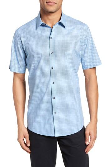 Men's Zachary Prell Dunleavy Check Sport Shirt - Blue