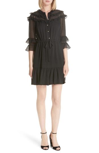 Women's Rebecca Taylor Silk Georgette Dress - Black