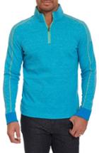 Men's Robert Graham Abdul Quarter Zip Pullover - Blue