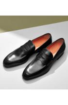 Men's Santoni Gavin Penny Loafer .5 D - Brown