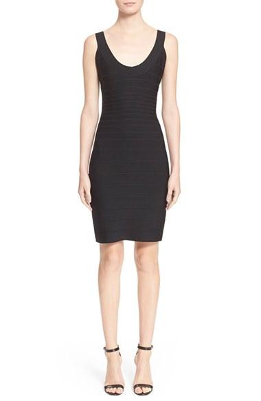 Women's Herve Leger 'sydney' U-neck Bandage Dress - Black