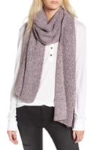 Women's Halogen Ribbed Muffler, Size - Purple