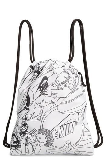 Nike Heritage Print Gym Sack - White