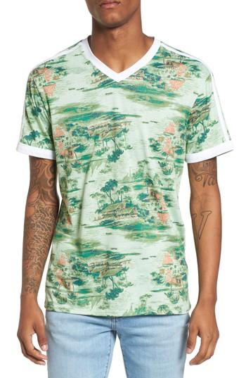 Men's The Rail Print V-neck T-shirt - Green