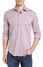 Men's Culturata Tailored Fit Melange Check Sport Shirt, Size - Pink