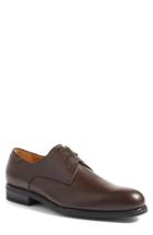 Men's A. Testoni Plain Toe Derby M - Brown