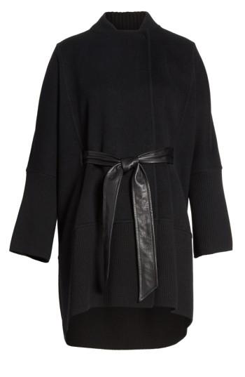 Women's St. John Collection Wool, Angora & Cashmere Blend Jacket, Size - Black
