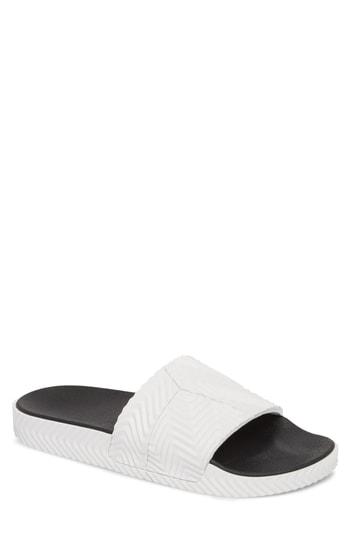 Men's Adidas By Alexander Wang Adilette Herringbone Sport Slide M - White