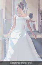 Women's Sareh Nouri Ophelia Off The Shoulder Faille Ballgown, Size In Store Only - Ivory