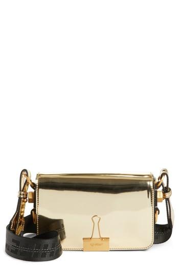 Off-white Metallic Mini Flap Bag - Metallic