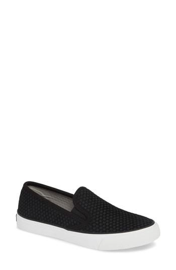 Women's Sperry Seaside Embossed Slip-on Sneaker M - Black