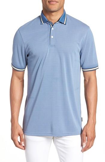 Men's Ted Baker London Chumm Trim Fit Birdseye Polo (s) - Blue