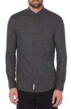 Men's Original Penguin Slim Fit Crosshatch Shirt, Size - Grey