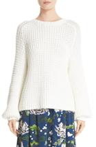 Women's Adam Lippes Cotton Blend Knit Sweater - White