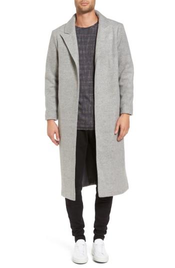 Men's Twenty Open Front Fleece Coat - Grey