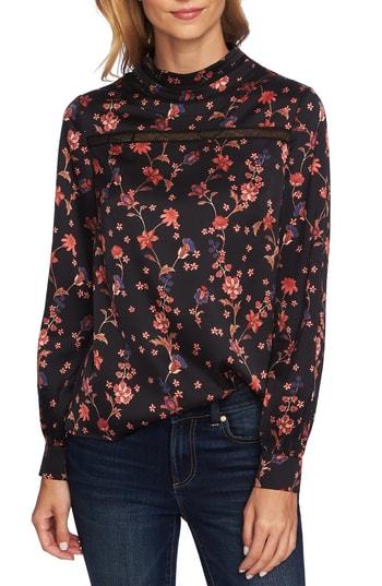 Women's Cece Bohemian Garden Crochet Detail Blouse - Pink