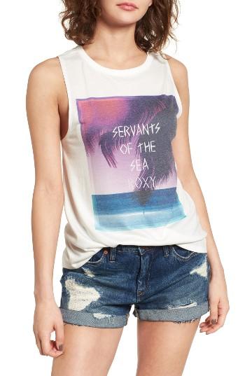 Women's Roxy Servants Of The Sea Muscle Tank - White