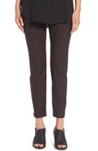 Women's Eileen Fisher Stretch Crepe Ankle Pants, Size Xx-small - Grey (regular & ) (online Only)