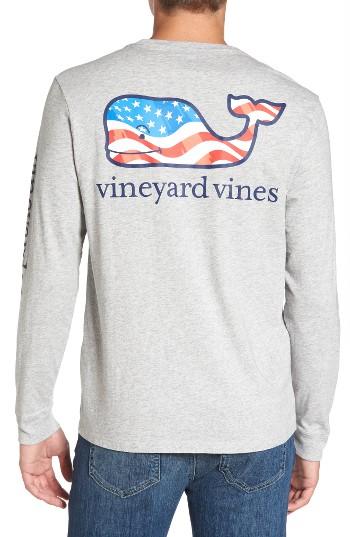 Men's Vineyard Vines Graphic Long Sleeve T-shirt - Grey