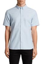 Men's Allsaints Huntington Regular Fit Short Sleeve Sport Shirt - Blue
