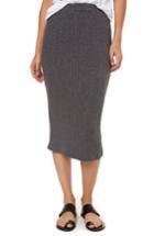 Women's O'neill Candi Rib Knit Midi Skirt - Grey