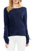 Women's Vince Camuto Tie Sleeve Pointelle Sweater, Size - Blue