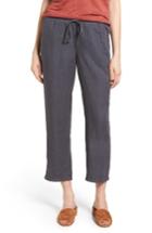 Women's Caslon Linen Crop Pants - Grey