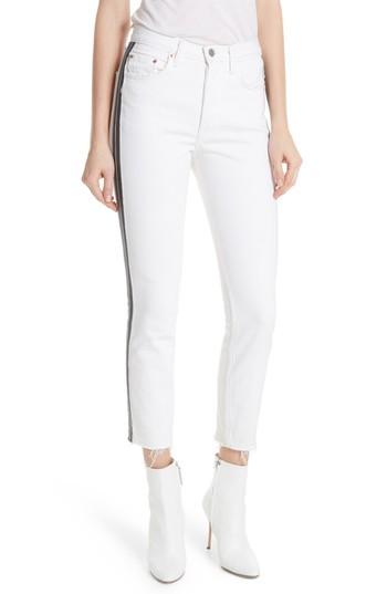Women's Grlfrnd Karolina High Waist Crop Skinny Jeans - White