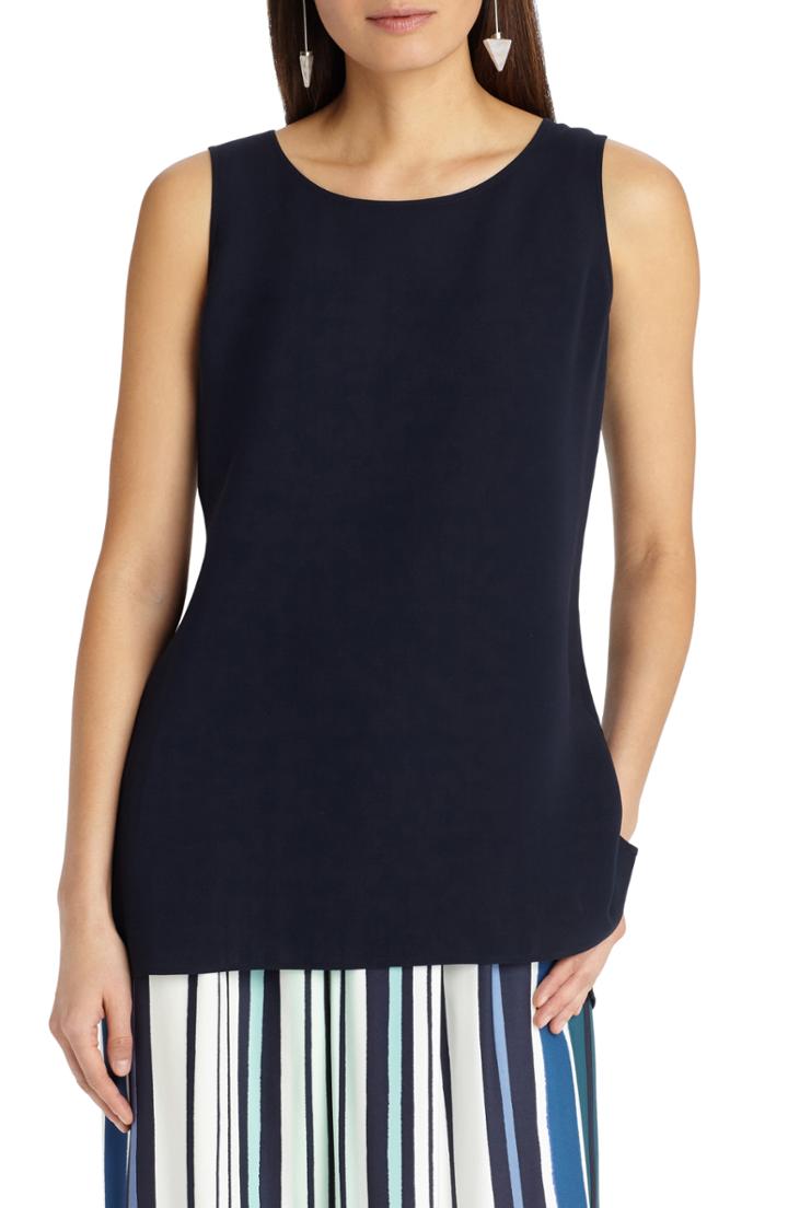 Women's Lafayette 148 New York Ruthie Silk Blouse - Blue