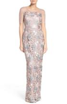 Women's Adrianna Papell Multicolor Guipure Lace Column Gown