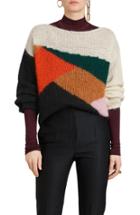 Women's Burberry Paw Intarsia Mohair & Silk Sweater