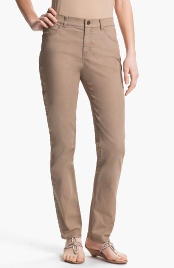 Women's Lafayette 148 New York 'primo Denim' Curvy Fit Slim Leg Jeans - Grey