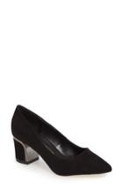 Women's Athena Alexander Zabel Embellished Block Heel Pump .5 M - Black