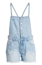 Women's Tinsel Denim Short Overalls - Blue
