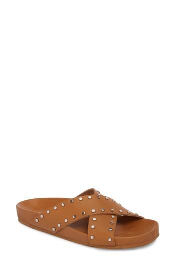 Women's Jslides Ellie Studded Slide Sandal .5 M - Brown
