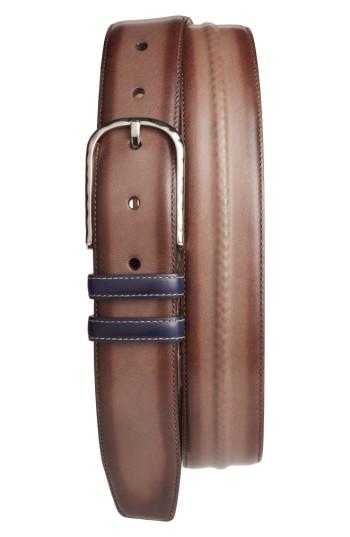 Men's Mezlan Leather Belt - Brown Multi