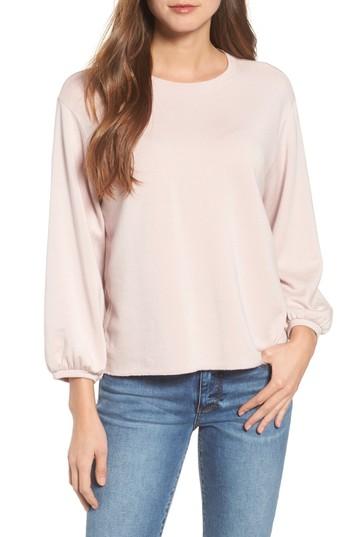 Women's Velvet By Graham & Spencer Blouson Sleeve Sweatshirt - Pink
