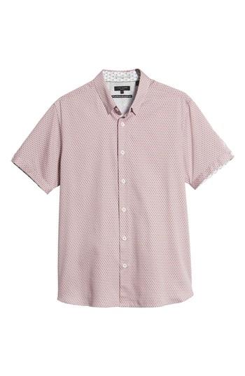 Men's Ted Baker London Gudvu Geo Print Sport Shirt (m) - Pink