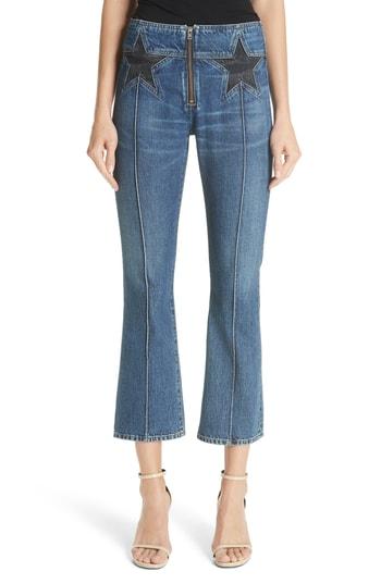 Women's Jean Atelier Star Crop Flare Jeans - Blue